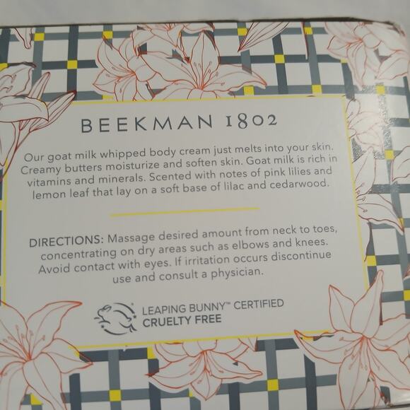 Beekman 1802 Amber Sunset Lily Whipped Body Cream 16oz NiB sealed - Picture 5 of 9